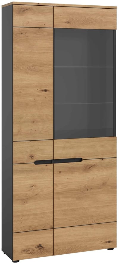 Canu vitrinekast Artisan NB basaltgrijs NB - 37x190x80cm