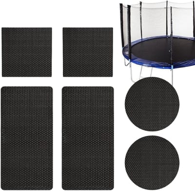 Trampoline reparatieset - Zelfklevende patches - Trampoline herstellen - Drie maten - 6 patches - Zwart