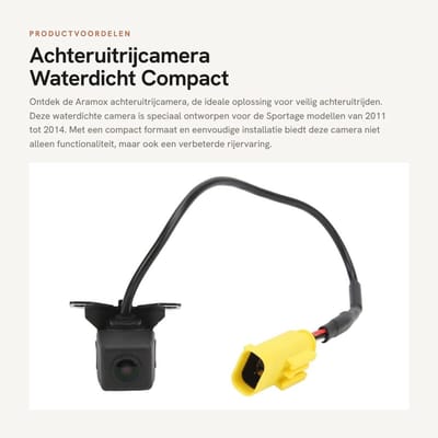 Dailygoods- Achteruitrijcamera Waterdicht - Compatibel met Sportage 2011-2014 - Back-up Camera - Hoge Kwaliteit - Verbeterde Prestaties