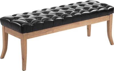 CLP Ramses Bank - Kunstleer zwart 120 cm