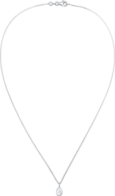 Elli - Halsketting - Dames Druppel Hanger Eenvoudig met Zirkonia in 925 Sterling Zilver - Dames