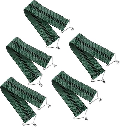 longziming -Ligstoel Spanband - Ligstoel Elastiek - Tuinmeubel Onderdeel - Voorkomt Scheuren In Doek - Spierlatex Met Metalen Gesp - Duurzaam En Weerbestendig - Ideaal Voor Zware Gebruikers - 5 Stuks