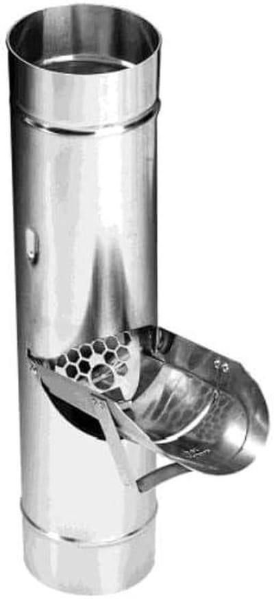 Regenpijp klep - Valpijp accessoire - Water opvangen - Met roestvrijstalen zeef - 80 mm - Zilver