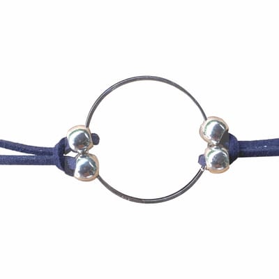 Enkelbandje-Marine Blauw-Cirkel-Suede 24 cm - Charme Bijoux