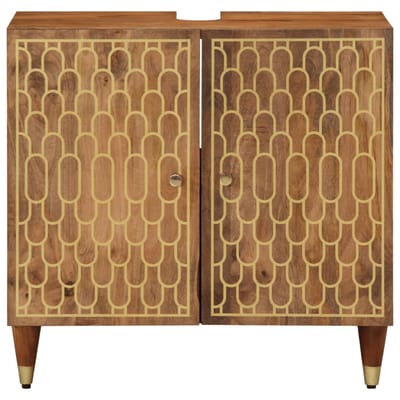 vidaXL - Wastafelkast - 62x33x58 - cm - massief - mangohout