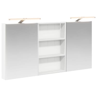 vidaXL - Badkamerkast - set - 3 - st - 120 - x - 10,5 - x - 60,5 - cm - Bewerkt - hout