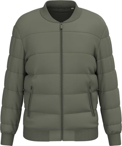Native Spirit Ecologisch gewatteerd uniseks jasje met teddykraag NS613 - Organic khaki - L