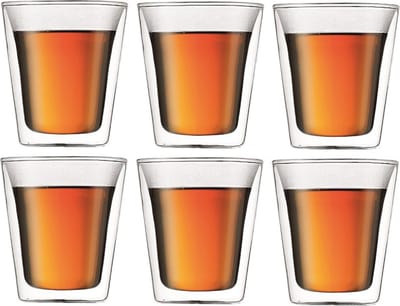 Bodum Canteen dubbelwandige glazen set - 6 stuks, 0,2L