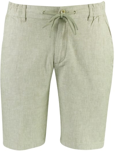 Brax shorts groen gemêleerd katoen linnen