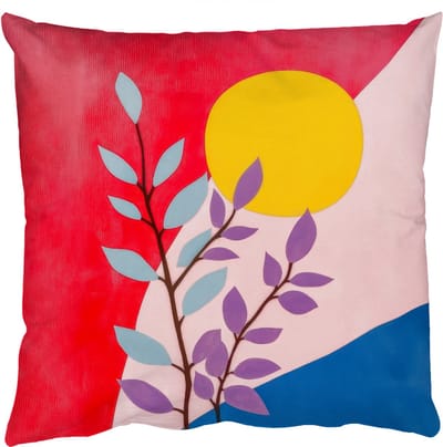 Sierkussens - Kussentjes Woonkamer - 50x50 cm - Bladeren - Zon - Abstracte vormen