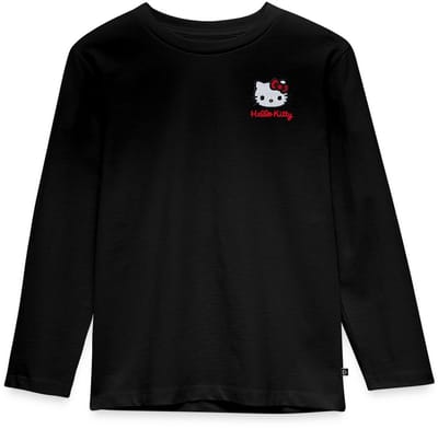 Hello Kitty Geborduurd Portret Premium T-Shirt Kinderen