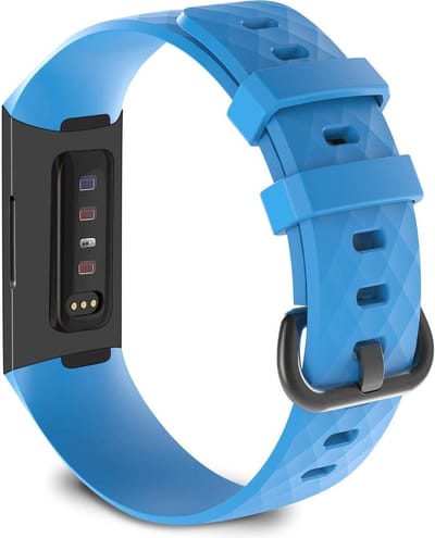 watchbands-shop.nl Siliconen bandje - Fitbit Charge 3 - Blauw - Small