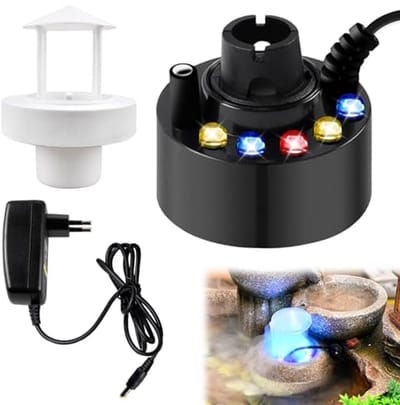 Ultrasone vernevelaar met 12 LED-kleuren voor mist en luchtbevochtiging - mini rookkanaal voor binnen