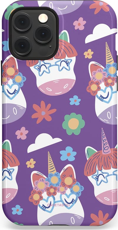 Casetastic Hoesje Geschikt voor Apple iPhone 12/12 Pro Magsafe - Stijlvolle Beschermende Duo-layer Case - Eenhoorn Magie