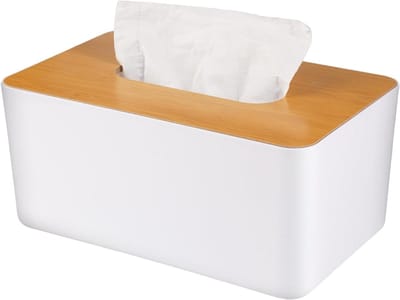 Houten Cosmetische Handdoekdoos 21 x 13 x 9,5 cm voor Woonkamer, Keuken, Badkamer en Kantoor, Elegant en Functioneel
