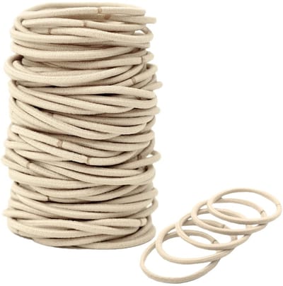 Dailygoods- Haarelastiekjes 50 Stuks - Dunne/sterke Stretch - Haaraccessoires voor Vrouwen/meisjes - Geen Haarschade - Natuurlijk Rubber/Nylon - Hoge Elasticiteit - Haarbanden
