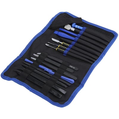 Kit d'outils de réparation professionnel 17 pièces pour téléphone portable, ordinateur, montres, caméras, maintenance black