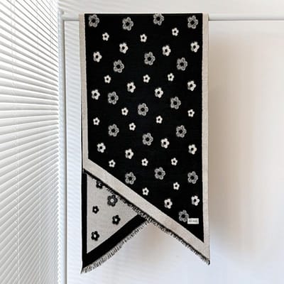 Winter Kasjmier Sjaal Voor Vrouwen Luxe Bloemenprint Sjaal Wikkel Dikke Warme Deken Echarpe Pashmina Vrouwelijke Cadeau One Size gray