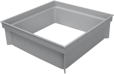 Afvoer Opzetstuk - Schachtverhoger PVC - Niveau Aanpassen - In te Kort - 297x297mm - Grijs