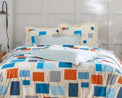 Blanc Des Vosges dekbedovertrek Blocks céladon 140x200 cm