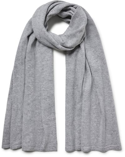 FALKE Basic Fine Knit sneldrogend warm kasjmier wintersjaal unisex grijs - maat ONESIZE