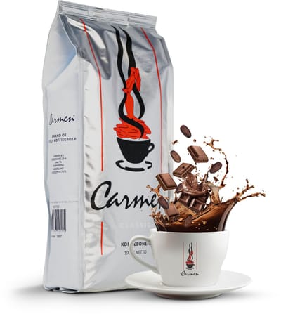 Carmen Classic – Espresso Koffiebonen 1kg | Arabica/Robusta Blend | Sterkte 6/9 | Rijk & Kruidig met Cacao/Chocolade | Langzaam Gebrand | Cafékwaliteit Thuis