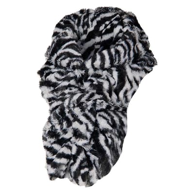 Apollo - Zachte feestsjaal gerimpeld - Zebra - one size Carnaval - Carnaval accessoires - Sjaal zebra - Party