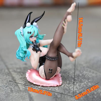 Figurine Bunny Girl 16CM Anime Stopper à Nouilles Sexy Microfuites Décoration de Table Modèle Noir Jouet Collection Cadeau Ornements PVC with box white