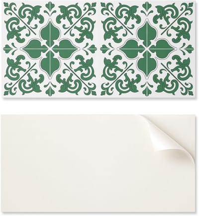 Vinyl wandpaneel voor moderne interieurdecoratie 100x50 cm Plantenpatroon met ornamenten