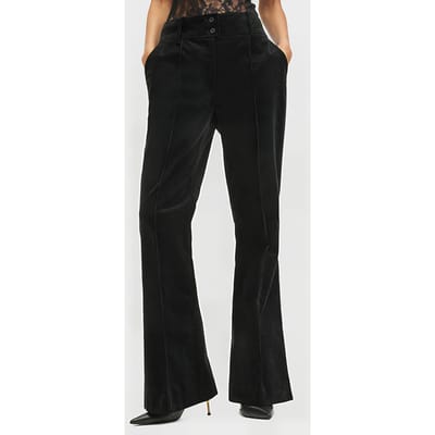 AllSaints Sevenh Cord Trouser Black Maat: 10 | Wijde Broeken Outlet | Dames | Zwart