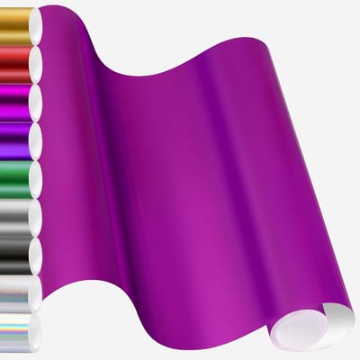 Inpakpapier Rol - Cadeaupapier Metallic - Geschenken Verpakken - Glanzende Metallic Afwerking - 43.2 cm x 15 m - Rozerood
