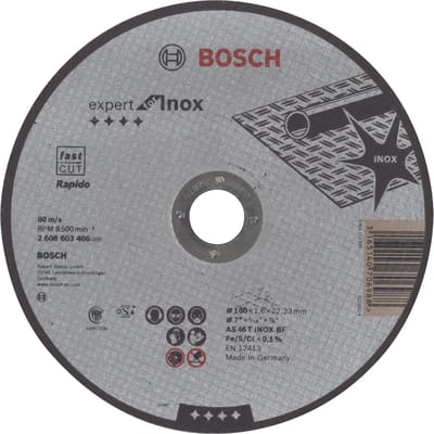 Doorslijpschijf recht Expert for Inox - Rapido AS 46 T INOX BF, 180 mm, 22,23 mm, 1,6 mm 1st