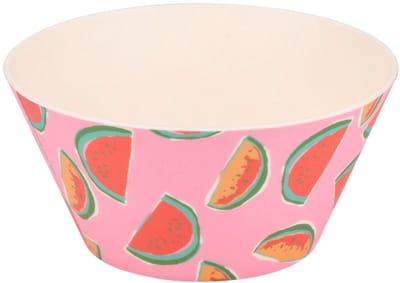 Alpina Kom – Kunststof Beslagkom met Watermeloenpatroon – 14,5 cm – Saladekom - Roze