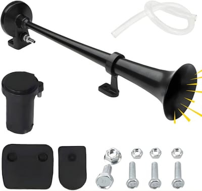 AHD® Luchthoorn - Luchthoorn 12 volt - Toeter - Zwart - 42cm x 11cm x 10cm