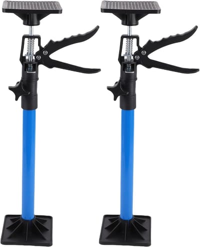 Kastkrik Set - Steunpaal Hulpmiddel - Kasten Plaatsen - Verstelbaar Tot 115cm - 40 Kg Draagkracht - Blauw