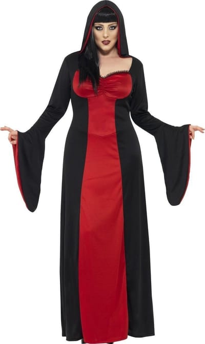 Duistere Verleidster Vampier Plus -size Kostuum  Halloween - maat XXXL  ( 56 - 58 )