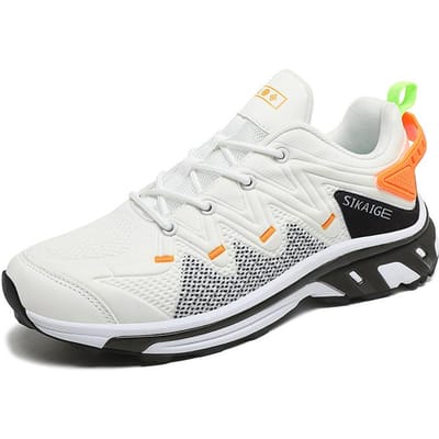 Wandelschoenen Heren Outdoor Lichtgewicht Comfortabel Antislip Sport Casual Sneakers Nieuwe Zachtzool Rebound Hardloopschoenen voor Heren 39 wit