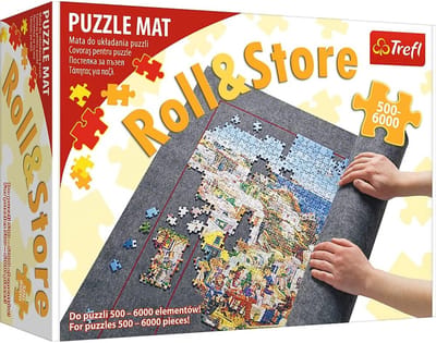 Legpuzzelmat - Puzzelmat - Puzzels Opbergen - Sterke Klittenband - 136x96cm - Grijs