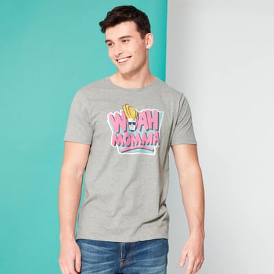 Cartoon Network Spin-Off Johnny Bravo Woah Momma t-shirt - Grijs - S
