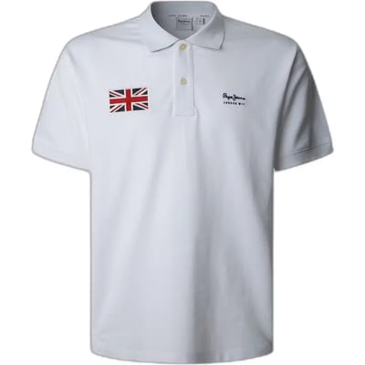 Pepe Jeans Union Korte Mouw Poloshirt Wit XL Man