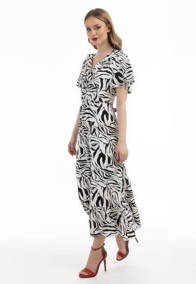 faina jurk - zebraprint caneva