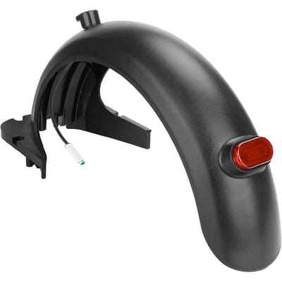 Achterspatbordset Scootervervangingsaccessoire met spatbordbeugel Achterremlicht Compatibel Mudguard & Brake Light zwart