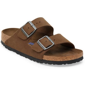 Zachte leren suède sandalen met flexibele zool Birkenstock Arizona