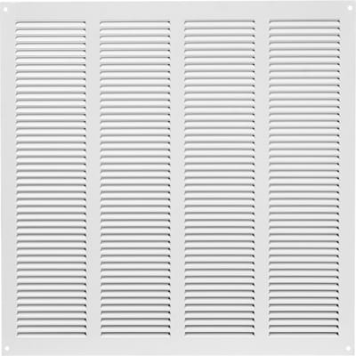 Paneir Airdesigns- metaal-400 x 400 -omgezette rand - opbouw - aanvoer & afvoer  - wit