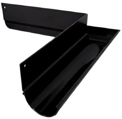 Renoplast® R50 aluminium goothoek | Buitenhoek 90° Zwart | Dakgoten Regengoot Dakafvoer Randprofielen van plaatstaal | Tuinhuisje Carport Terras Balkon plug-in kanaal | goot voor dak