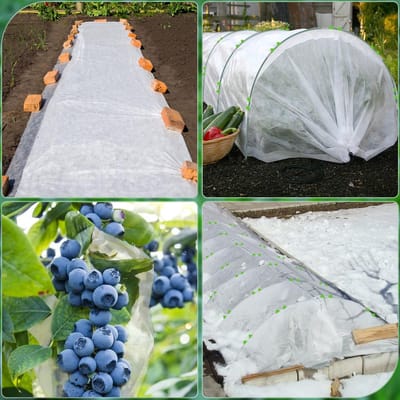 Unyqoos® Complete set voor plantenbescherming met vorstbestendig tuinvlies en bogen