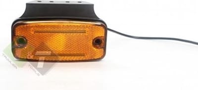 led zijmarkeringslamp met houder universeel oranje 2x led - contourlamp - led zijlamp - breedtelamp