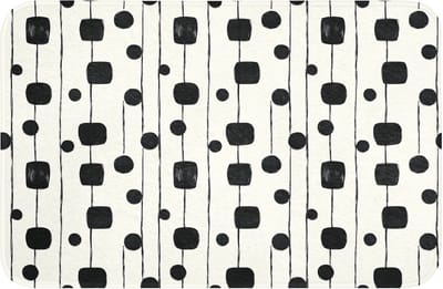 Badmat 60x40 cm - Antislip - Grafisch - Modern - Zwart - Badmatten voor badkamer - Badkamermat - Douchemat - Badkamer mat