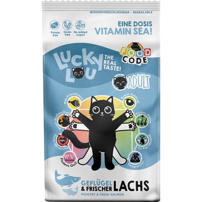 1,7kg Lucky Lou Adult gevogelte & zalm droog kattenvoer