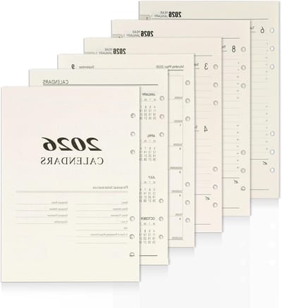 Weekplanner A5 2026, 6 Ring Agenda, 176 Bladen, Weekoverzicht van Januari tot December, Perfect voor Organisatie en Planning